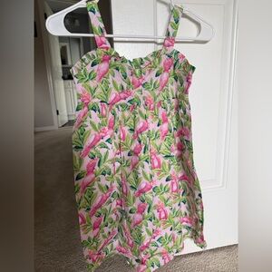 Janie and Jack Pink and Green Floral Dress